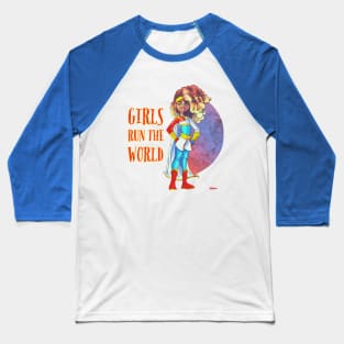 Girls Run the World Baseball T-Shirt